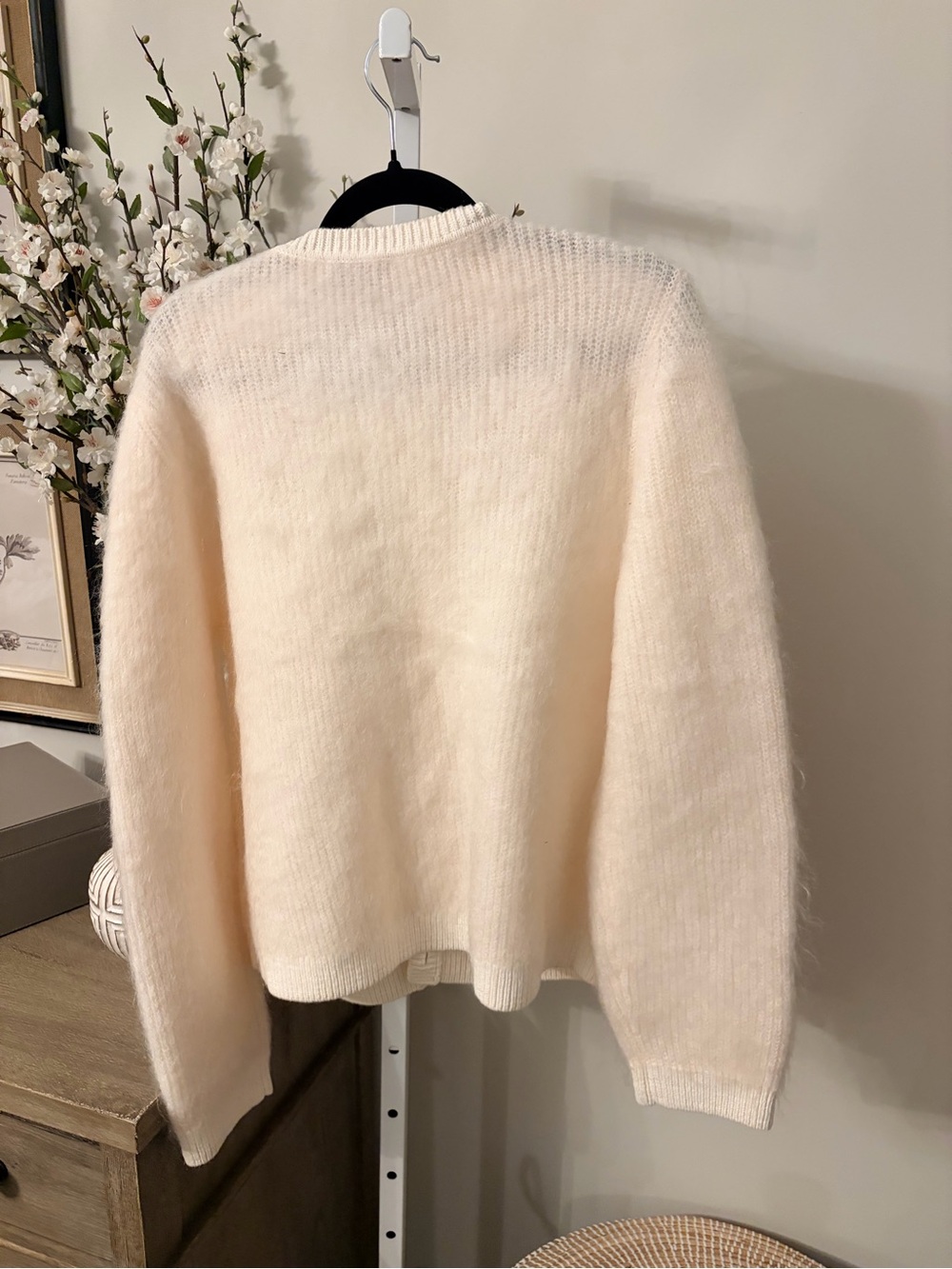 & Other Stories Pale Cream Mohair-Blend Button Cardigan - Picture 5 of 7